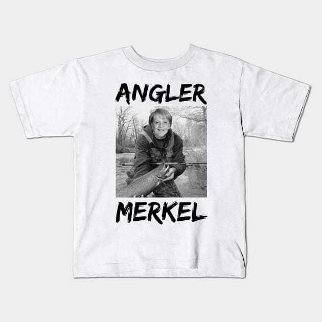 Angler Merkel Kids T-Shirt by boothy